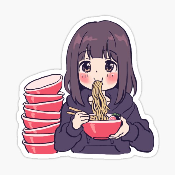 Anime Girl Eating
