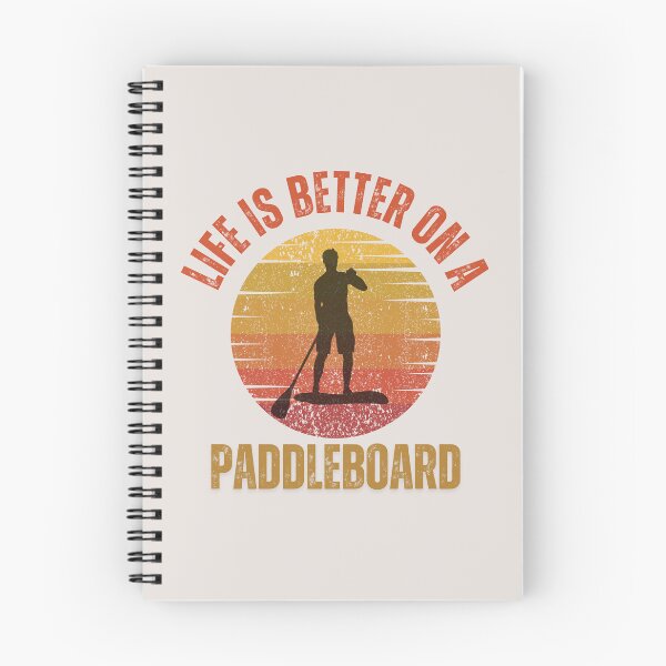 Item preview, Life is better on a paddleboard with retro sunset - light background designed and sold by aliveinmiddle.