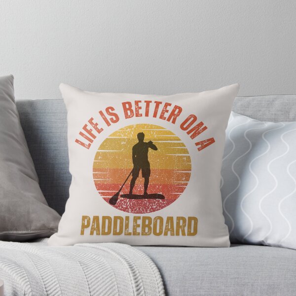Item preview, Life is better on a paddleboard with retro sunset - light background designed and sold by aliveinmiddle.