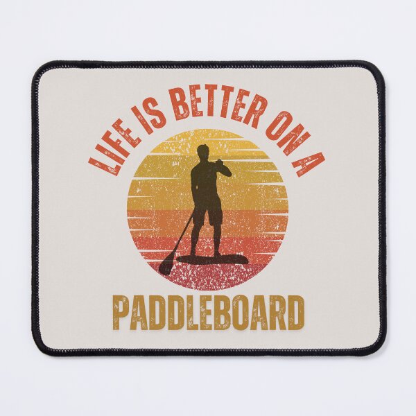 Item preview, Life is better on a paddleboard with retro sunset - light background designed and sold by aliveinmiddle.