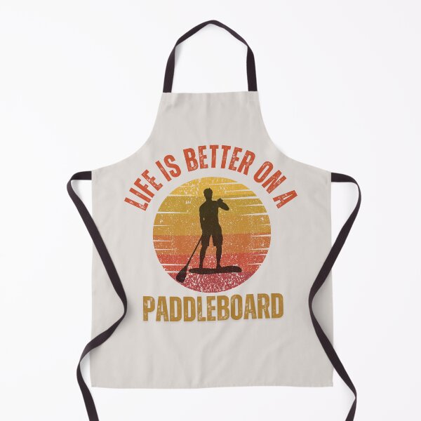 Item preview, Life is better on a paddleboard with retro sunset - light background designed and sold by aliveinmiddle.