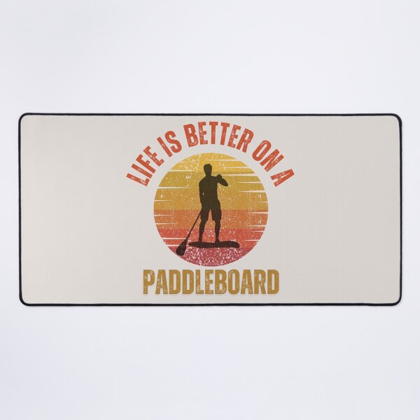 Item preview, Life is better on a paddleboard with retro sunset - light background designed and sold by aliveinmiddle.