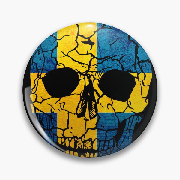 Item preview, Skull Flag of Sweden,halloween designed and sold by EpicMaps.