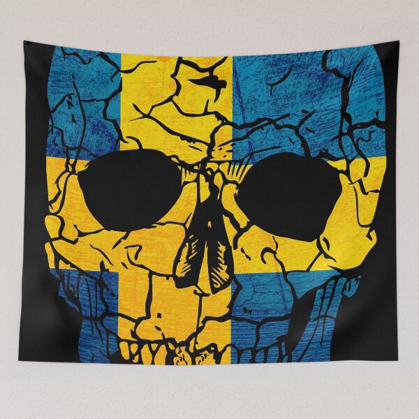 Item preview, Skull Flag of Sweden,halloween designed and sold by EpicMaps.
