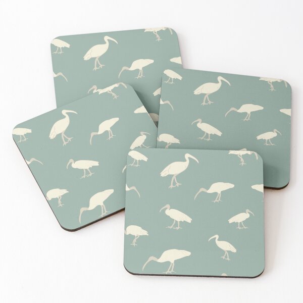 Item preview, Brisbane Ibis artwork, Green bird art print, Australian art designed and sold by sassykea.