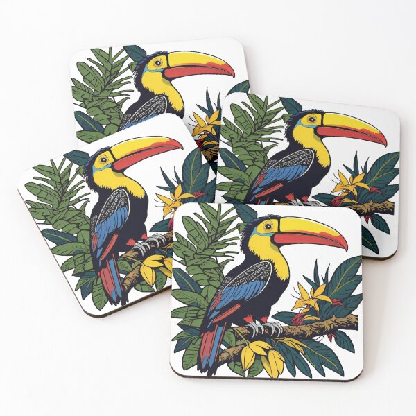 Item preview, Toucan on a branch of a palm tree designed and sold by Sanan Israyilli.