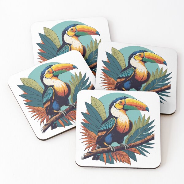 Item preview, Toucan on a branch of a palm tree designed and sold by Sanan Israyilli.