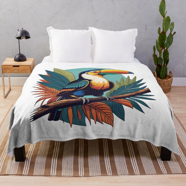 Item preview,  Toucan on a branch of a palm tree designed and sold by Sanan Israyilli.