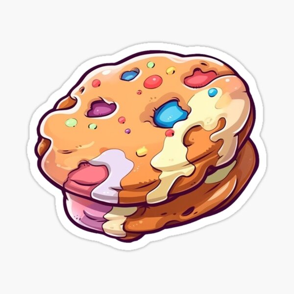 Cute Rainbow Cookie Design for Baking Enthusiasts Sticker