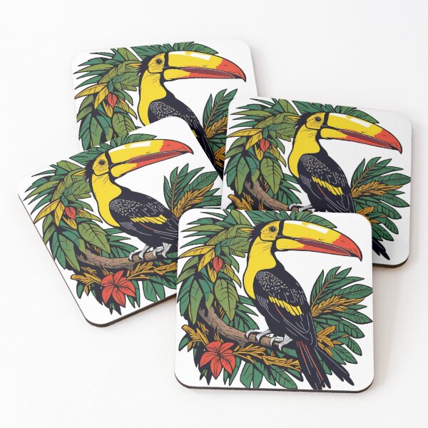 Item preview, Toucan on a branch of a palm tree designed and sold by Sanan Israyilli.
