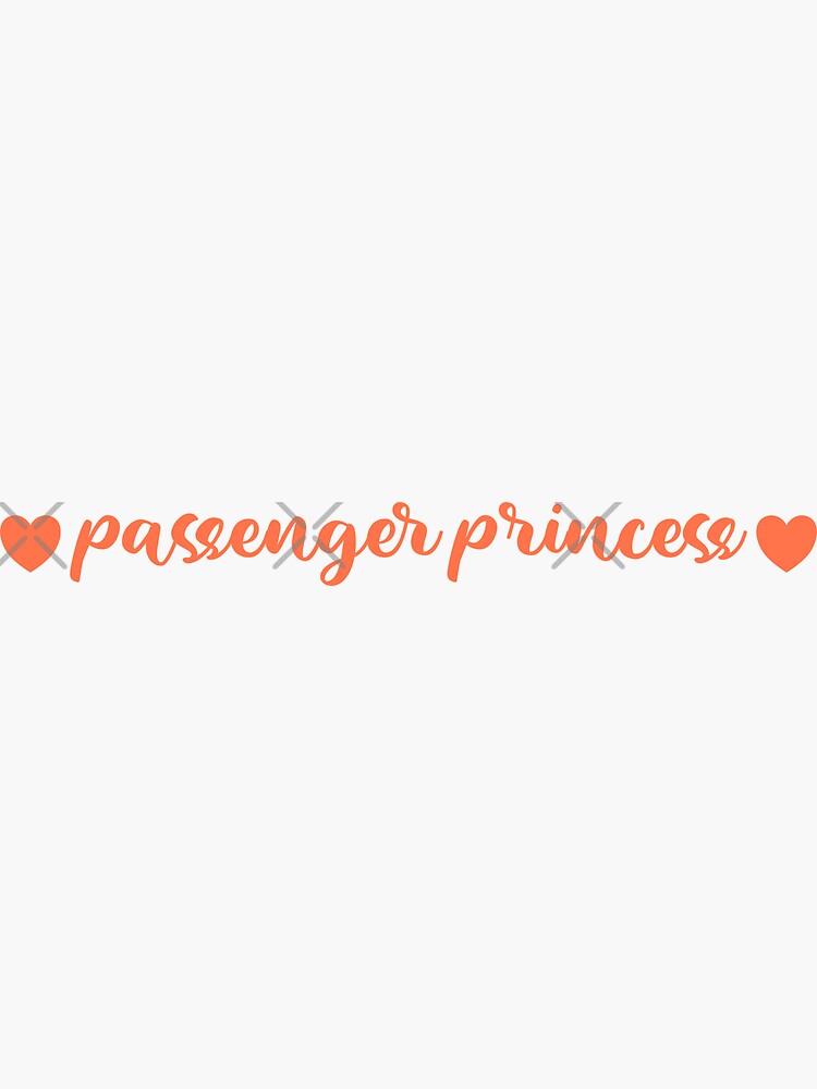 Passenger Princess Car Mirror Decal, Car Mirror Sticker, Rear View