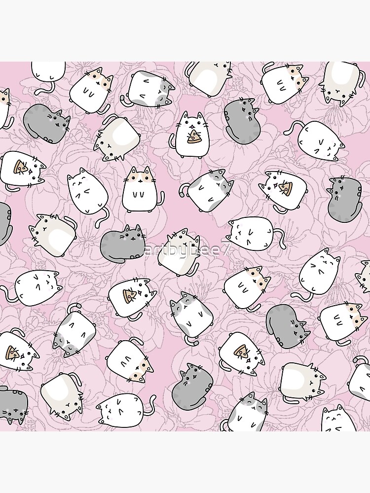 Kawaii Pastel Pusheen Wallpaper Cute Kawaii Cats Cat Pattern