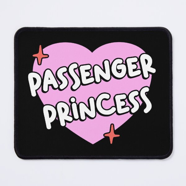 Item preview, Passenger Princess Car Mirror Decal heart pink designed and sold by Mindy Bubble.