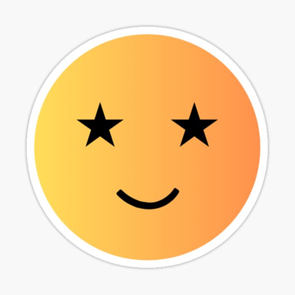 Cheerful Smile Face Star Stickers