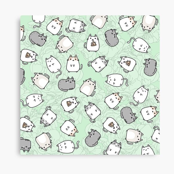 Cute Kawaii Cats Cat Pattern Graphic (4) Sticker for Sale by CorbinynElias