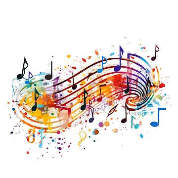 Artwork thumbnail, Stylized Musical Notes  by StudioRedKoala