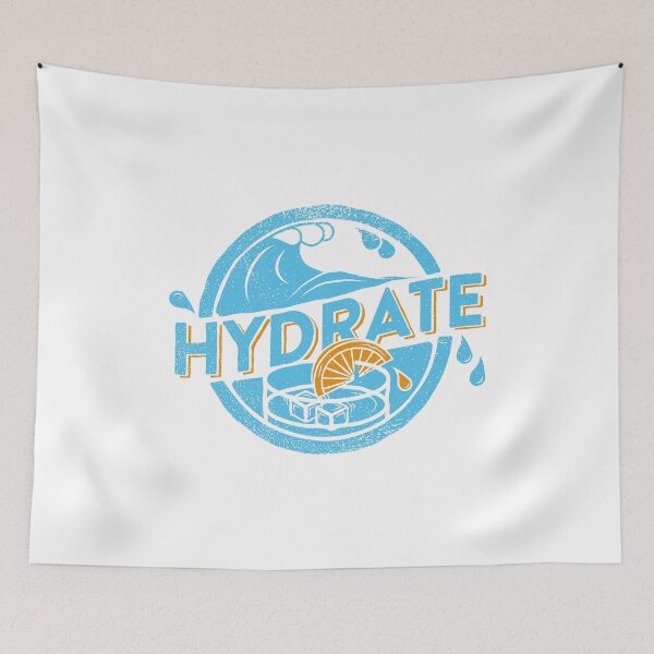 Item preview, Hydrate - a hydration reminder poster/sticker, ideal for your water tracker designed and sold by the50ftsnail.