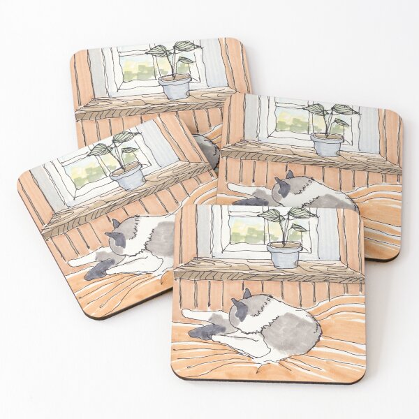 Item preview, It is cleaning time - Cheeky cat designed and sold by LeMooMooSketch.