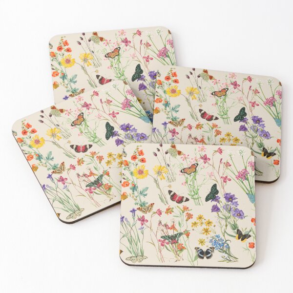 Item preview, Watercolor Wild Flowers & Butterflies Floral Garden designed and sold by idovedesign.