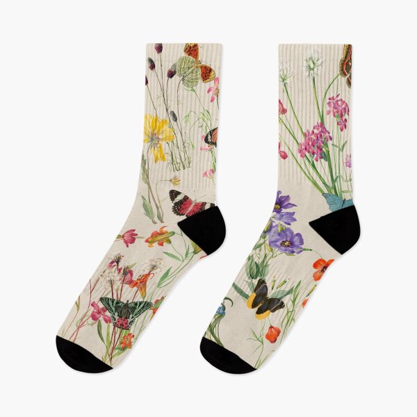Item preview, Watercolor Wild Flowers & Butterflies Floral Garden designed and sold by idovedesign.