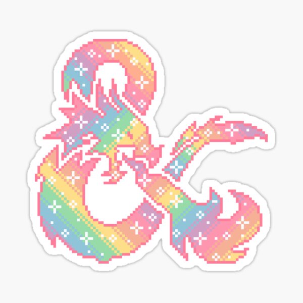 Aperçu de l'œuvre Donjons et Dragons Dragon arc-en-ciel créée et vendue par AlleenasPixels.