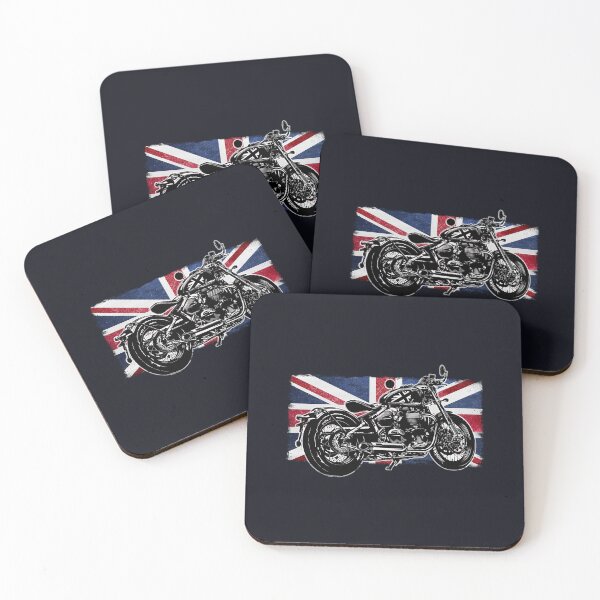 Artikelvorschau, Bobber-Motorrad | Großbritannien-Flagge | Benutzerdefinierte klassische Motorräder entworfen und verkauft von SW Longwave.