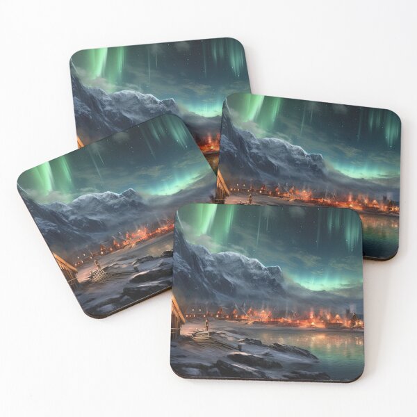 Item preview, A viking village illustration designed and sold by paediilart.