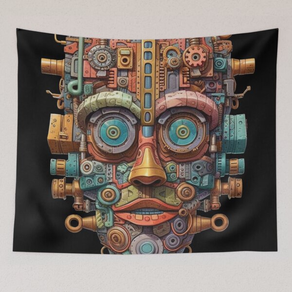 Item preview, Steampunk robot head designed and sold by Yaksza.