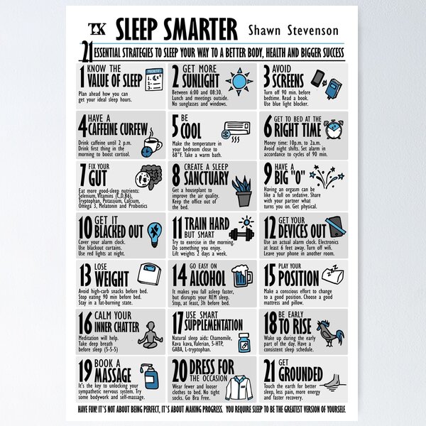 Artikel-Vorschau von Visual Book Sleep Smarter (Shawn Stevenson), designt und verkauft von TKsuited.