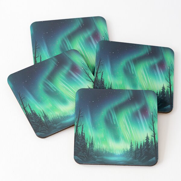 Item preview, Cartoon style northern lights scene designed and sold by paediilart.