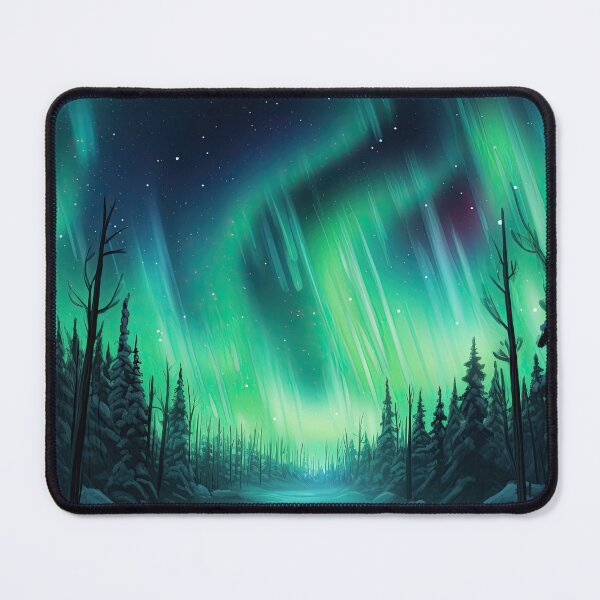 Item preview, Cartoon style northern lights scene designed and sold by paediilart.