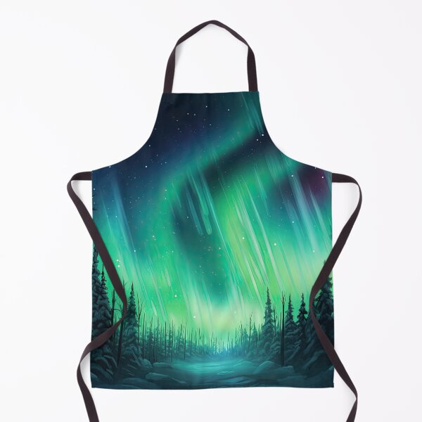 Item preview, Cartoon style northern lights scene designed and sold by paediilart.