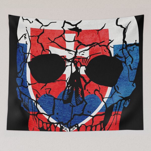 Item preview, Skull Flag of Slovakia,halloween designed and sold by EpicMaps.