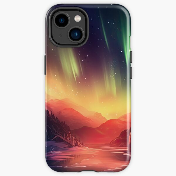 Colorful winter scene iPhone Tough Case