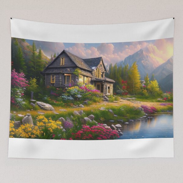Item preview, Enchanted Cottage designed and sold by HOMEDESIGNPRINT.