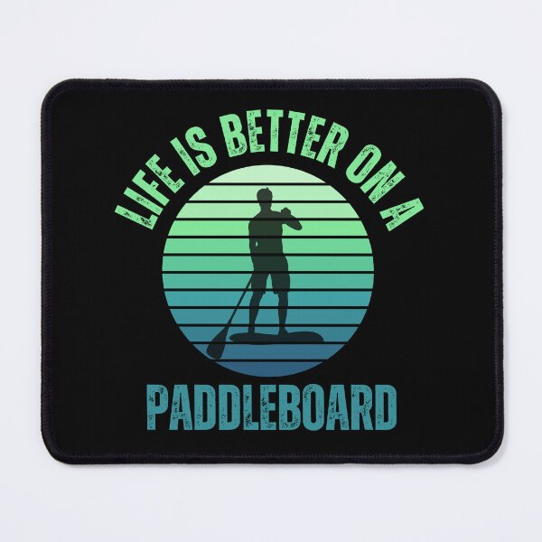 Item preview, Life is better on a paddleboard with blue tones retro sunset designed and sold by aliveinmiddle.