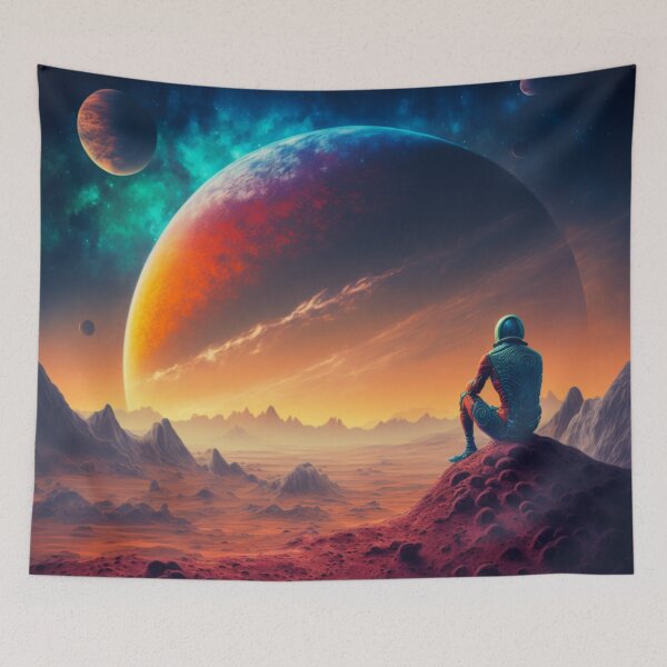 Item preview, Cosmic Dust Clouds/Orion Nebula Sky/Spacewalk Adventure/Solar System Planets Orbit/Constellation Starry Sky/Space Odyssey Art designed and sold by aiphotosart.
