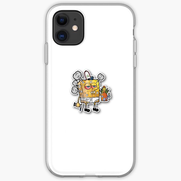 Spongebob off his head iPhone Soft Case