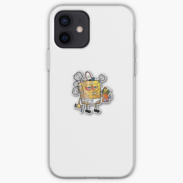 Spongebob off his head iPhone Soft Case