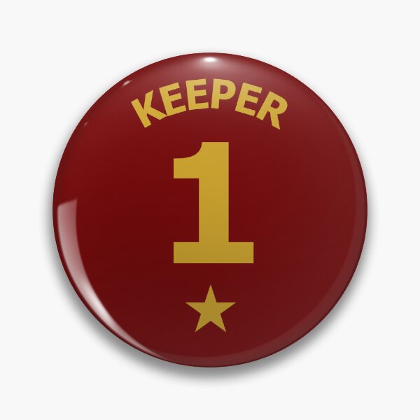 Item preview, Lion House Colours Gold on Red Athletic Keeper Jersey No. 1 designed and sold by ArtCounts.