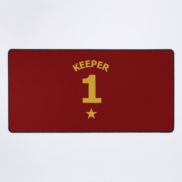 Item preview, Lion House Colours Gold on Red Athletic Keeper Jersey No. 1 designed and sold by ArtCounts.