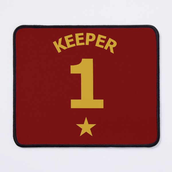 Item preview, Lion House Colours Gold on Red Athletic Keeper Jersey No. 1 designed and sold by ArtCounts.