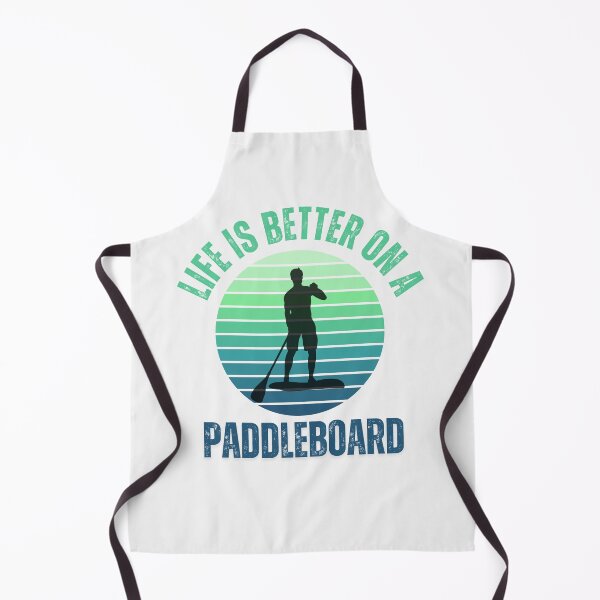 Item preview, Life is better on a paddleboard with blue tonesretro sunset - light background designed and sold by aliveinmiddle.