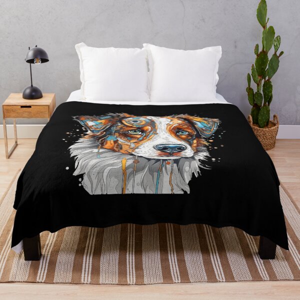Artikelvorschau, Futurpup Australian Shepherd Digital Artful AI entworfen und verkauft von DooodleGod.