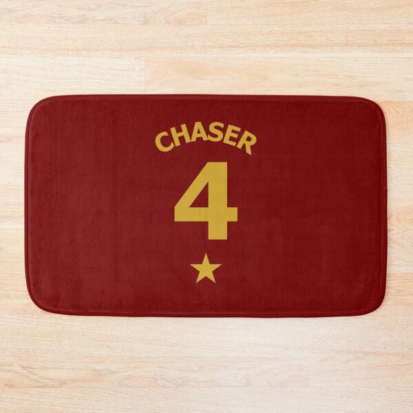 Item preview, Lion House Colours Gold on Red Athletic Chaser Jersey No. 4 designed and sold by ArtCounts.