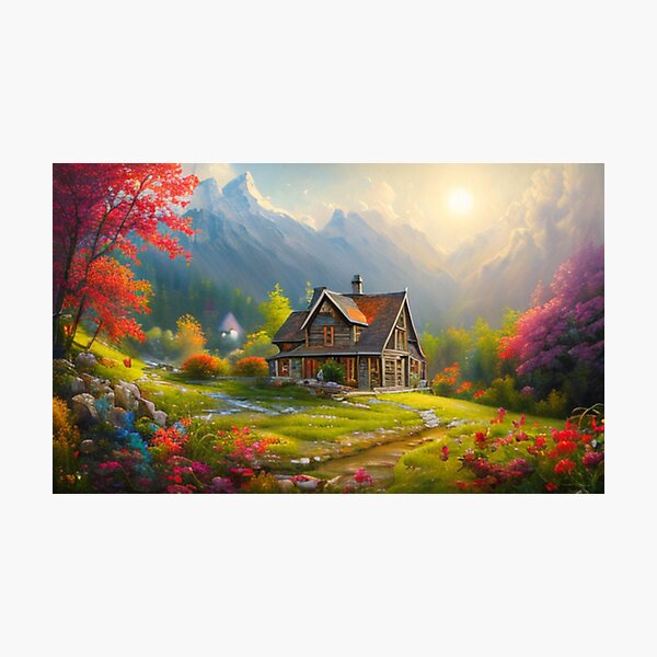 Item preview, Enchanted Mountain Retreat designed and sold by HOMEDESIGNPRINT.
