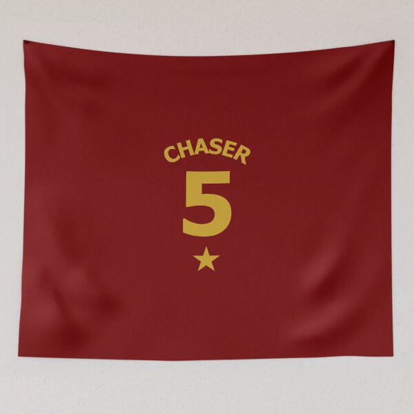 Item preview, Lion House Colours Gold on Red Athletic Chaser Jersey No. 5 designed and sold by ArtCounts.