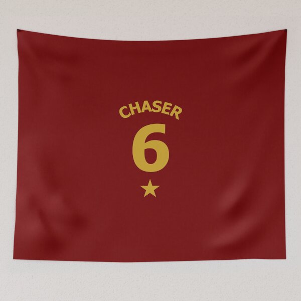 Item preview, Lion House Colours Gold on Red Athletic Chaser Jersey No. 6 designed and sold by ArtCounts.