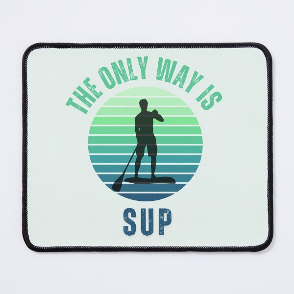 Item preview, The Only Way is SUP - with blue tones retro sunset - light background designed and sold by aliveinmiddle.