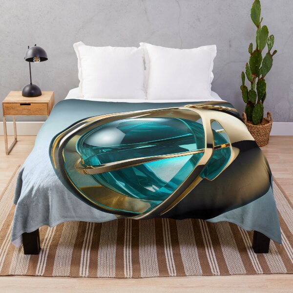 Artikelvorschau, Futuristischer Goldschmuck AI Wallpaper entworfen und verkauft von Slowerblue.